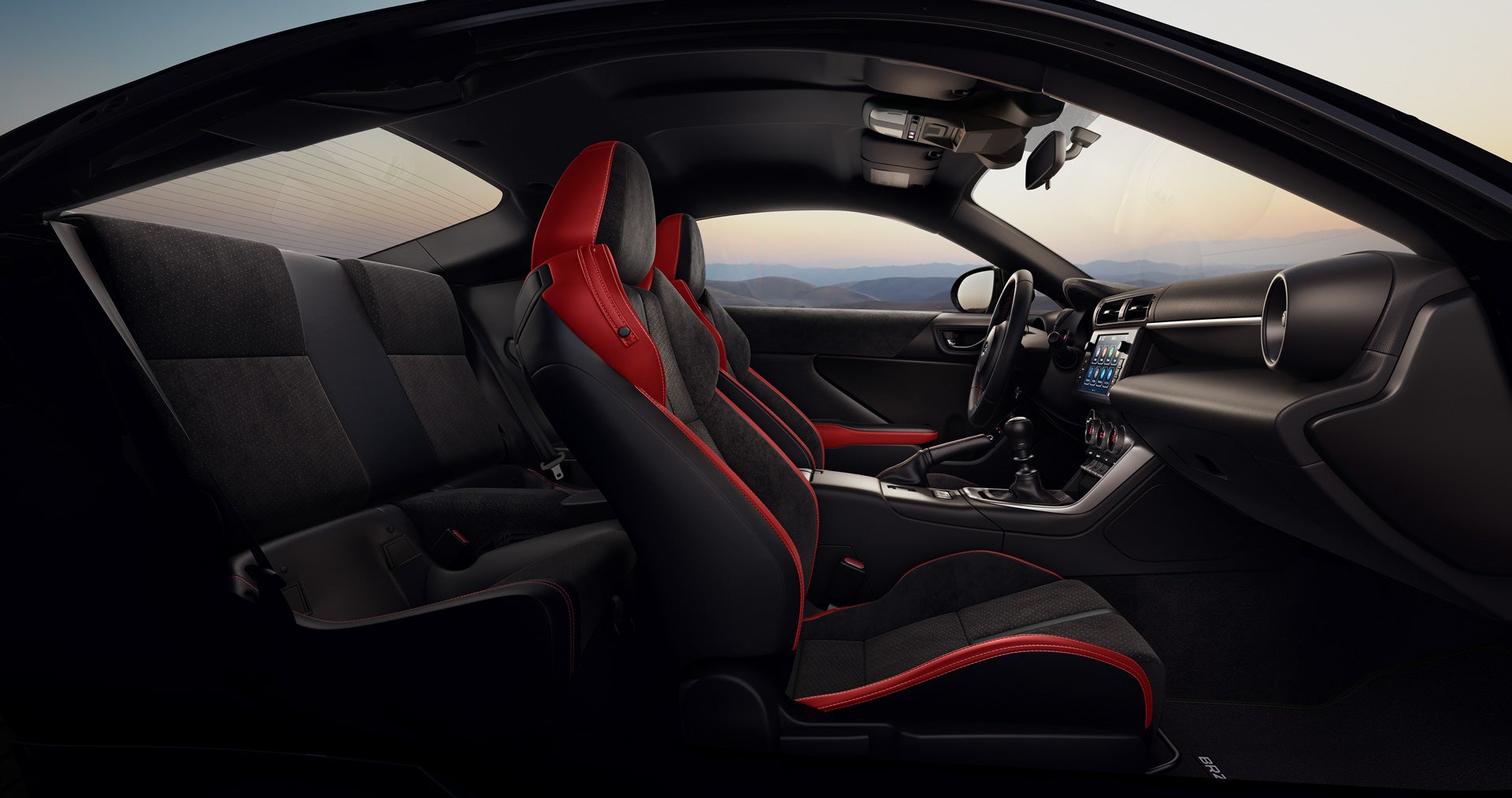 2026 Subaru BRZ Limited Shown in Black/Red Ultrasuede® & Leather