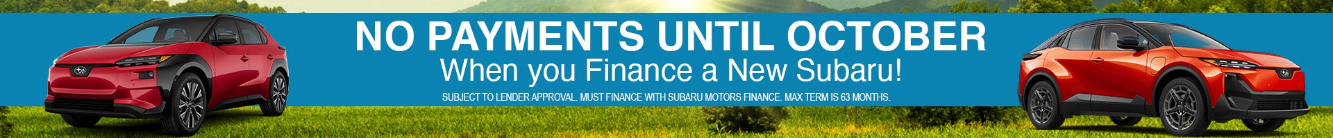 Finance a new Subaru 