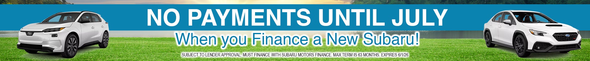 Finance a new Subaru 