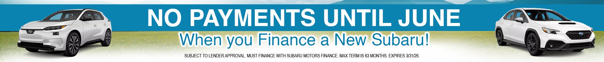Finance a new Subaru 