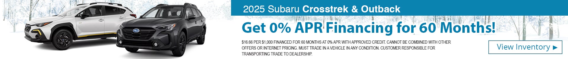 2025 Crosstek or Outback Offer