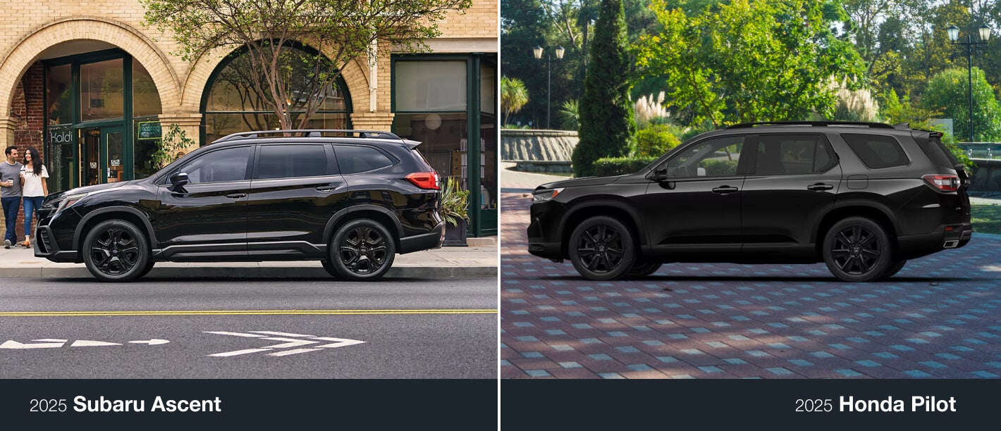 Subaru Ascent Vs Honda Pilot side view comparison