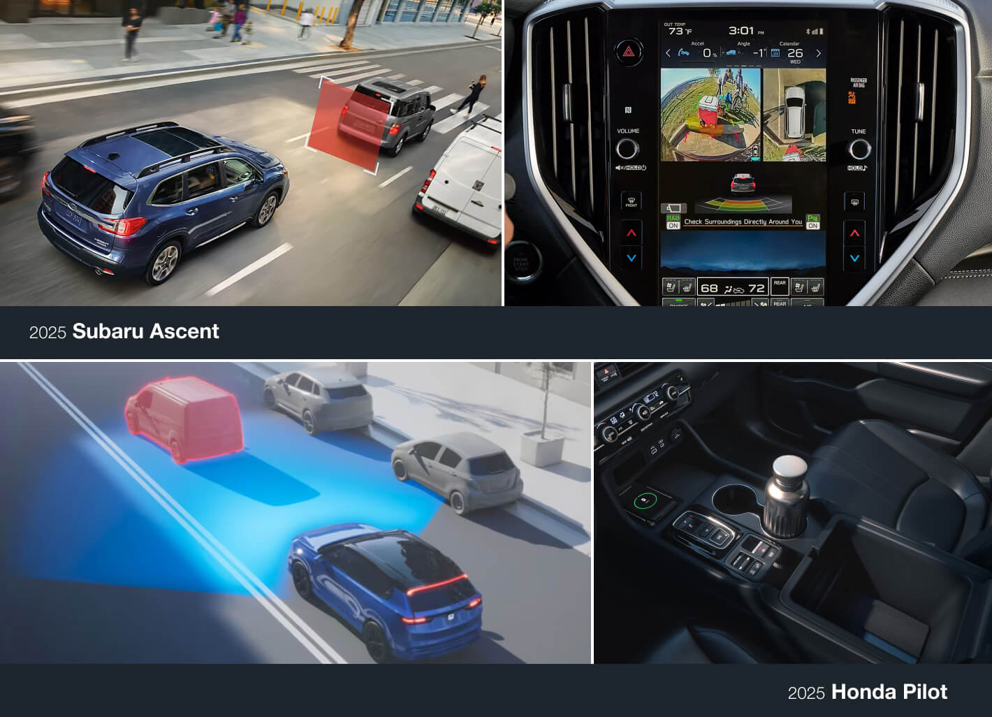 Subaru Ascent vs. Honda Pilot Features