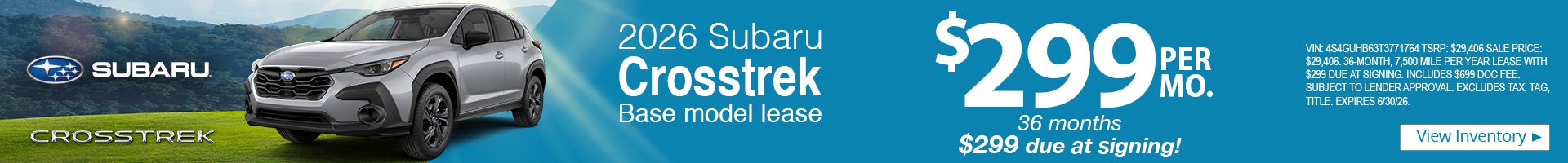 2026 Subaru CROSSTREK