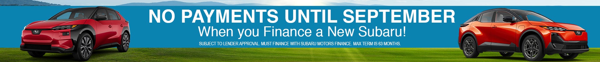 Finance a new Subaru 